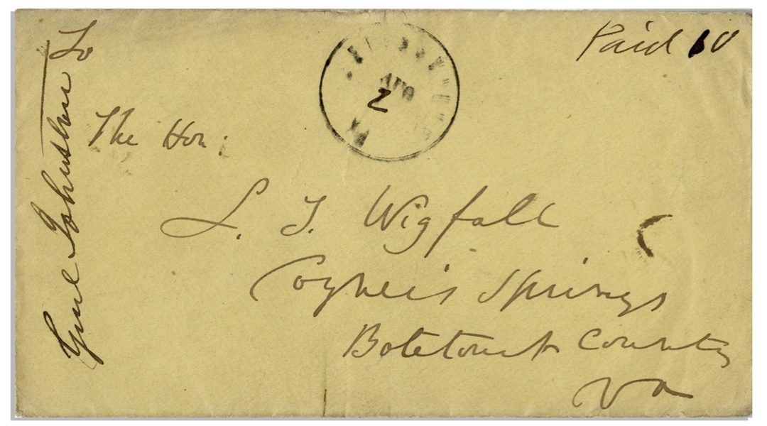 General Joseph Johnston Autograph Letter Signed From July 1862 While Recovering From His Wounds After Being Replaced by Lee -- ''...I am very anxious to know what to expect on rejoining the army...''